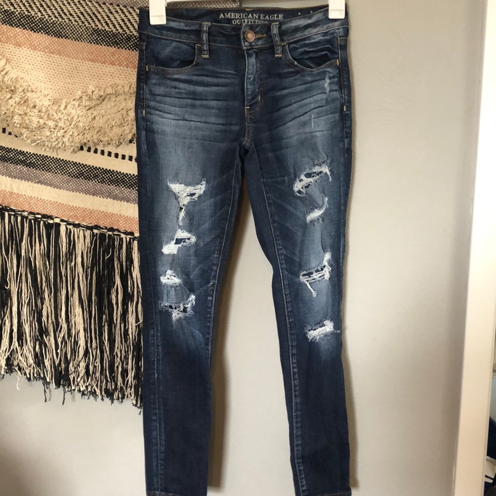 American Eagle distressed jegging 4 Reg
